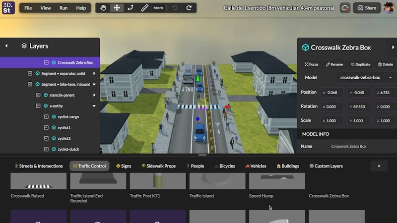 Creating and editing a 3DStreet scene